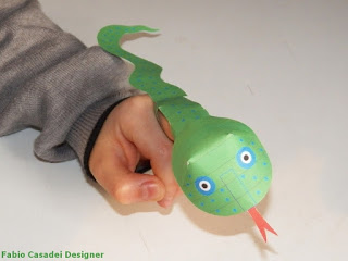La marionetta del serpente Tuiotù da ritagliare per i bambini