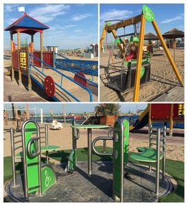 Bibione spiaggia con giochi inclusivi