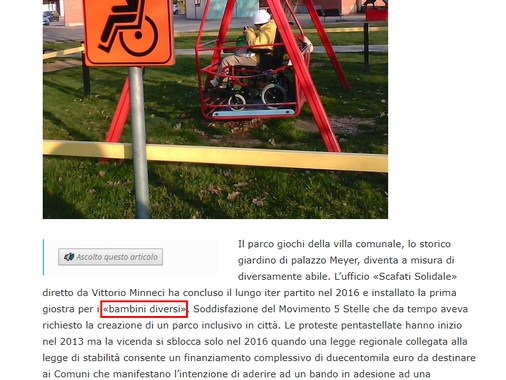 Scafati parco disabili?