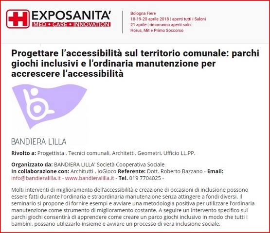 Seminario accessibilità parchi gioco